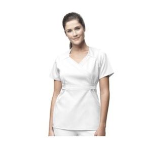 Carhartt WorkFlex Fashion Mock Wrap Top White SM